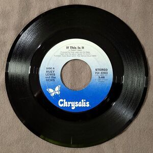 Huey Lewis & The News 45 If This Is It / Change of Heart on Chrysalis VG+ Rock